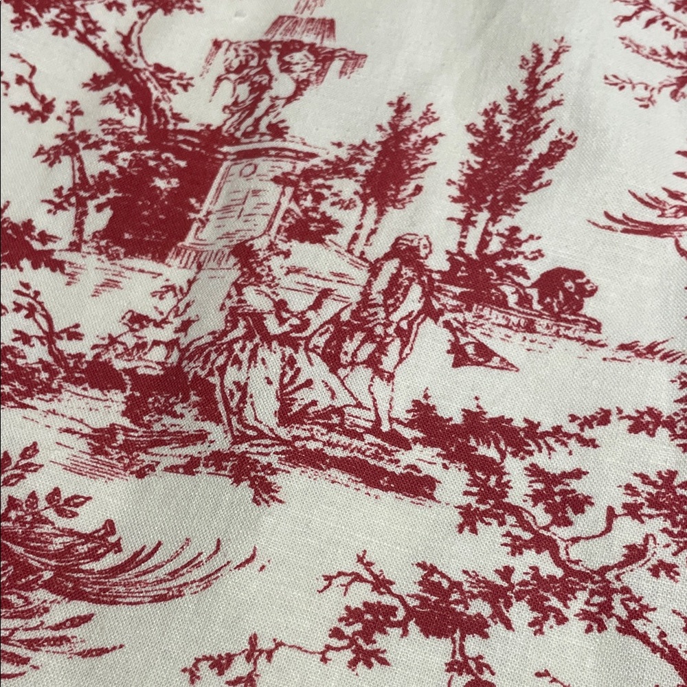 Pendleton White and Red toile sleeveless blouse with Lining - Picture 4 of 6